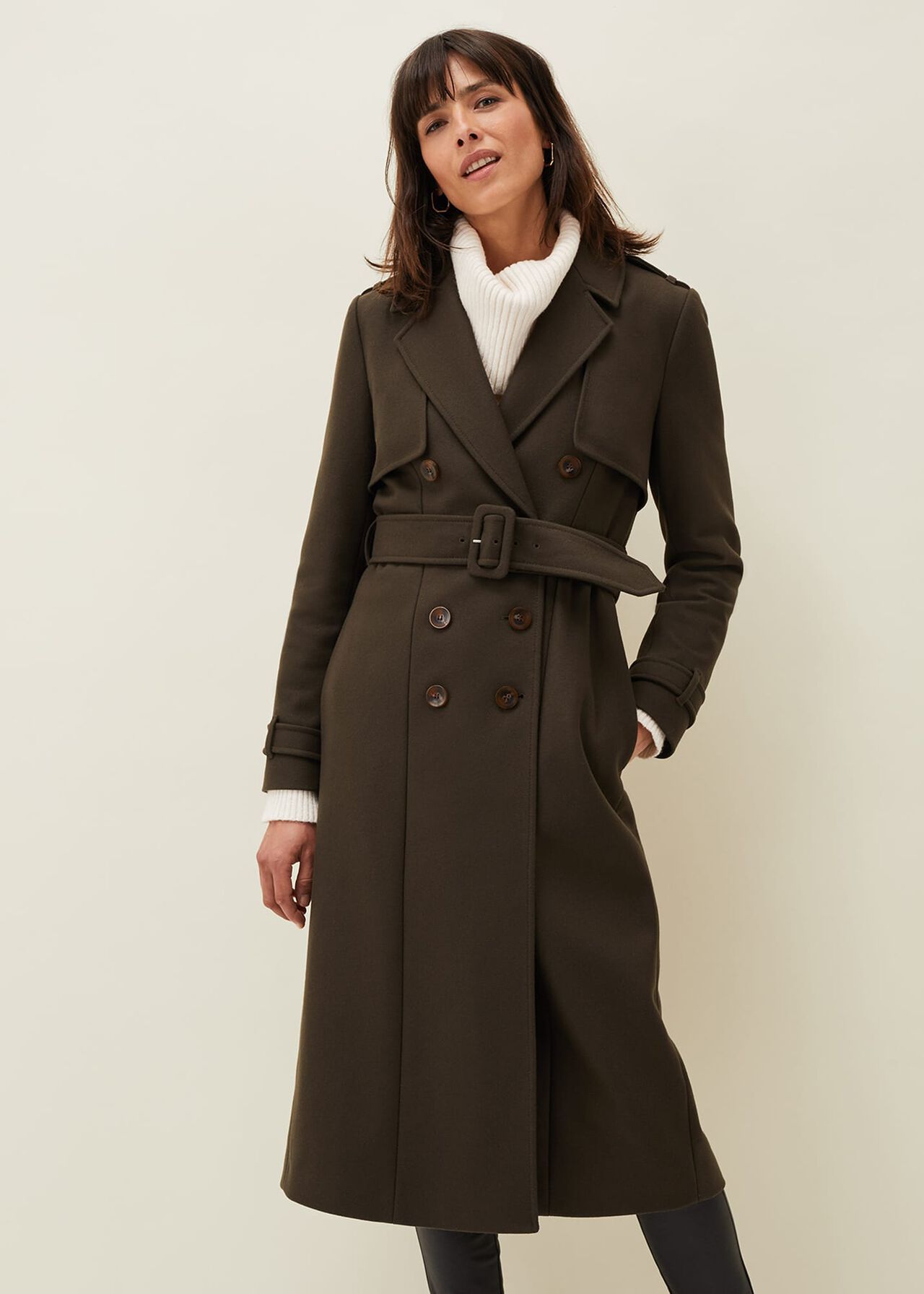 Imie Wool Trench Coat | Phase Eight