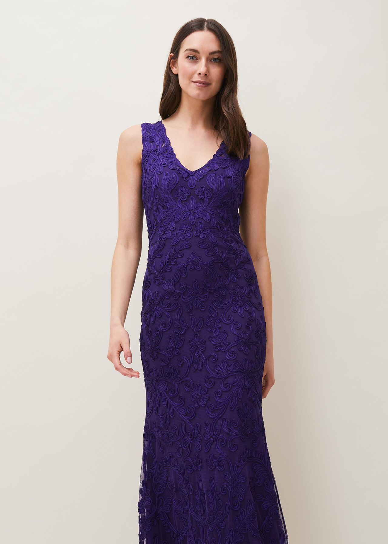 Osanne Tapework Lace Maxi Dress | Phase Eight