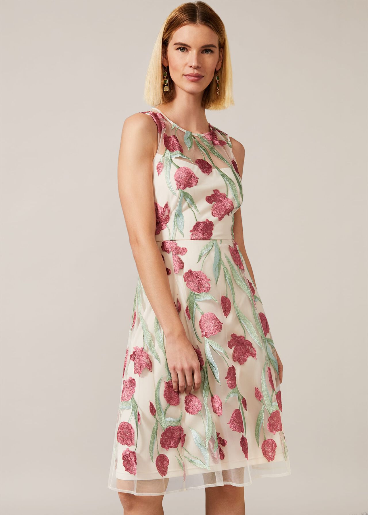 Shae Floral Embroidered Dress | Phase Eight