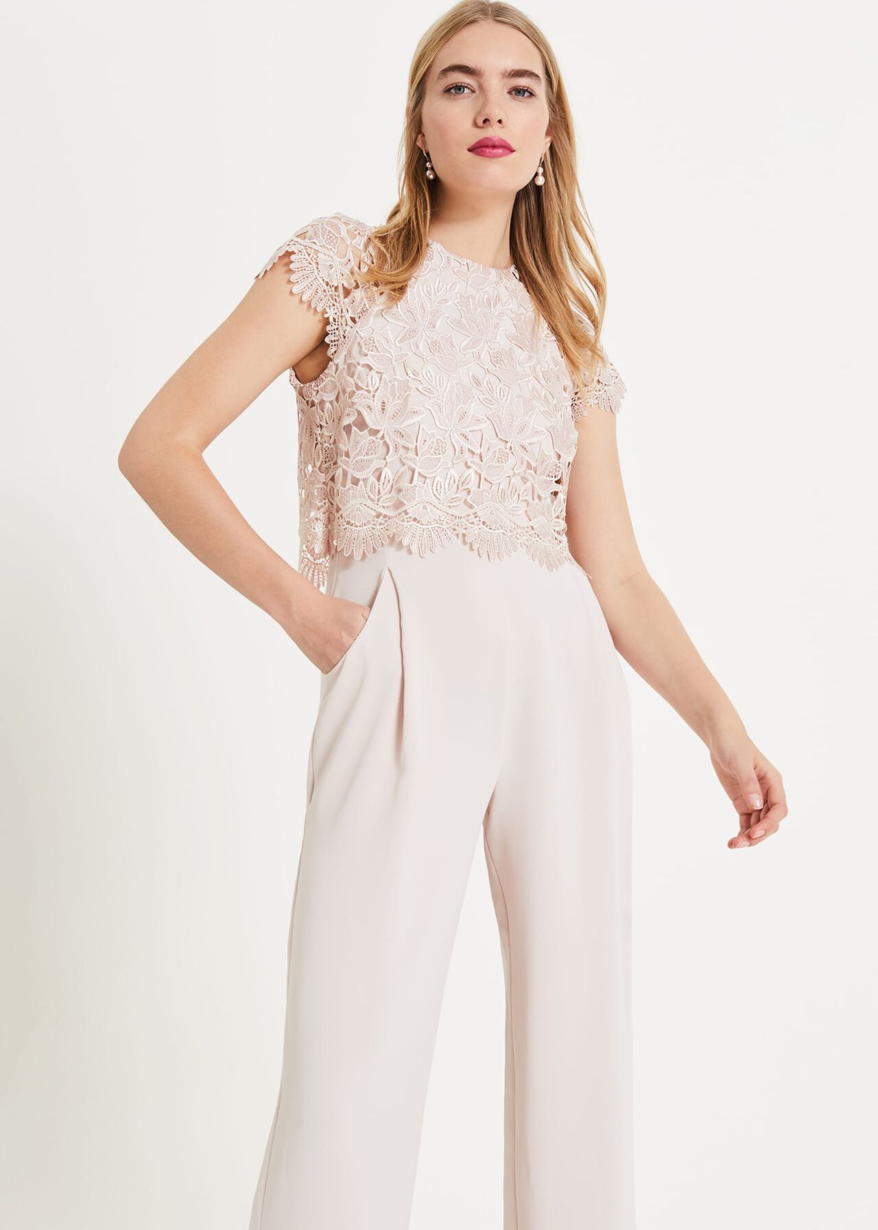 Katy Lace Jumpsuit | Phase Eight