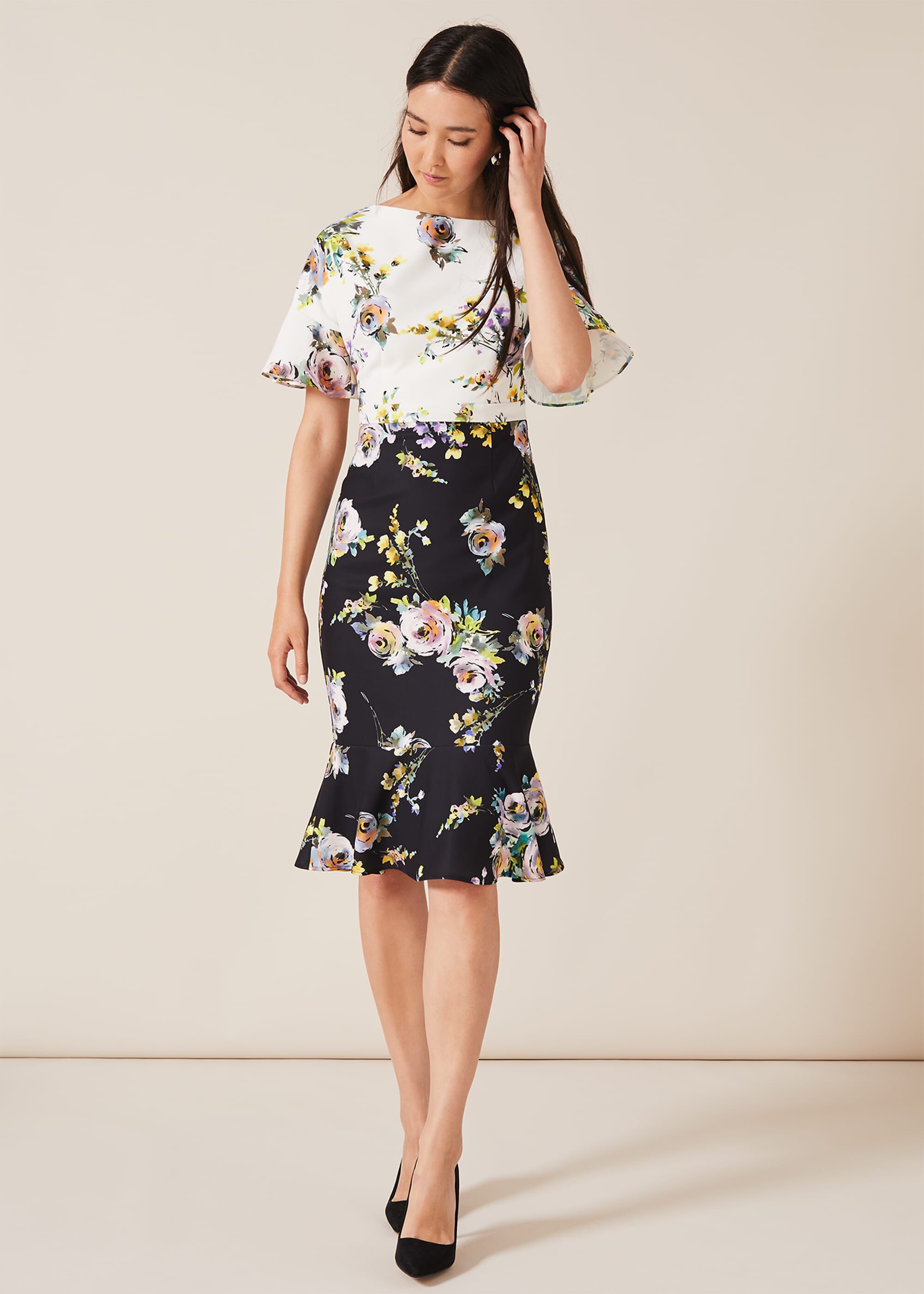phase eight white floral dress
