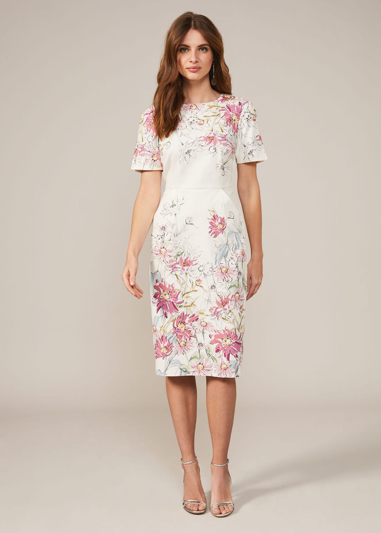 Marie Floral Fitted Dress | Phase Eight