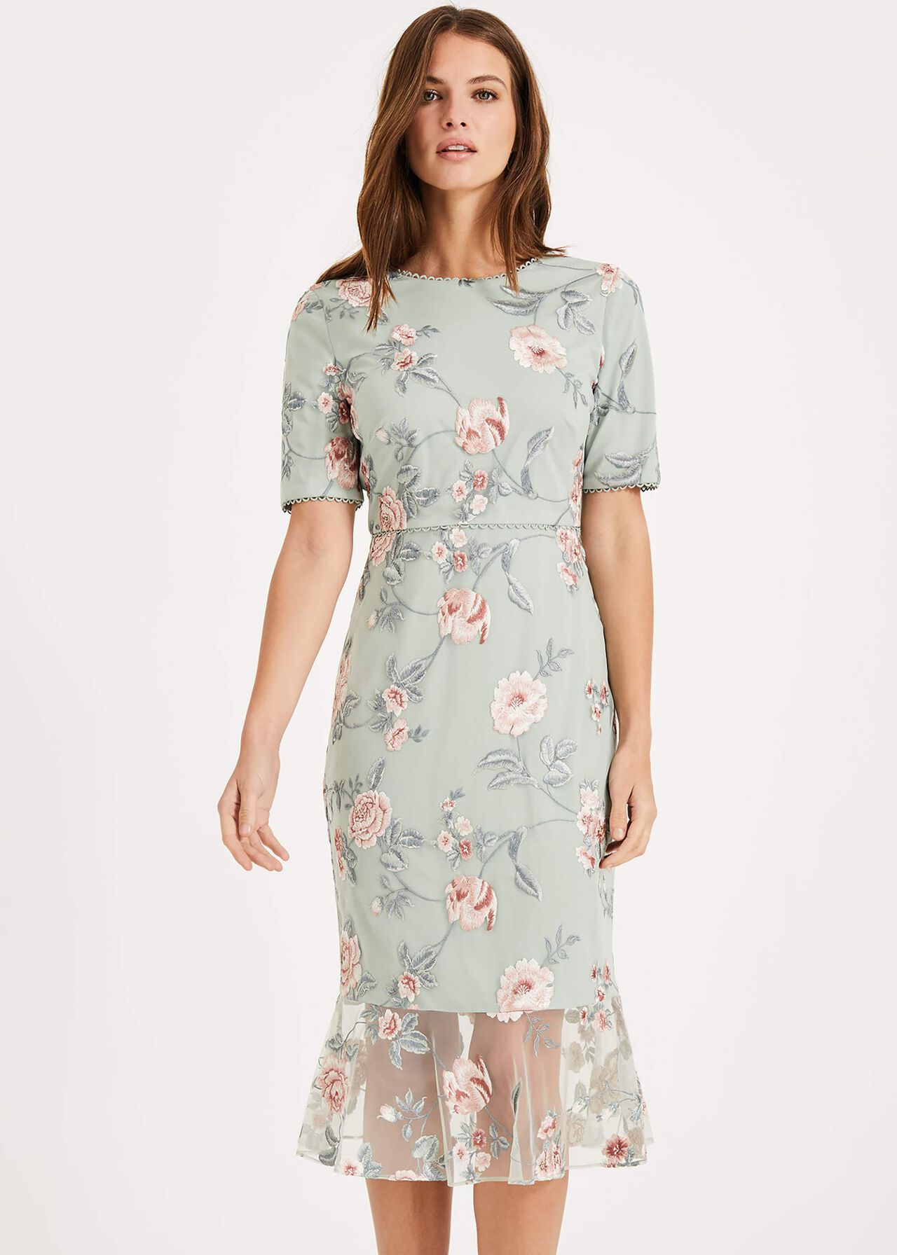Alissa Embroidered Dress | Phase Eight