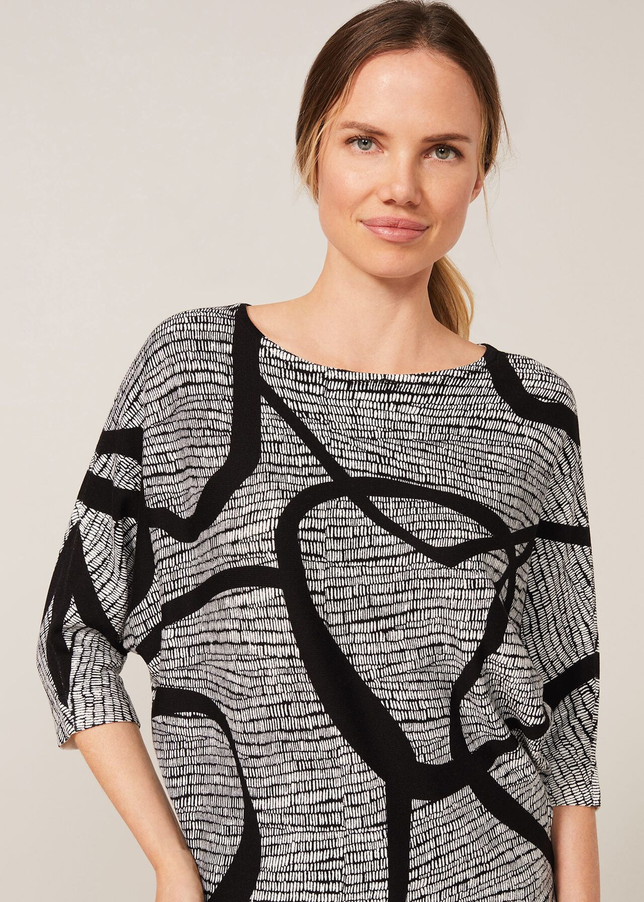 Emely Loop Print Knit Top | Phase Eight UK