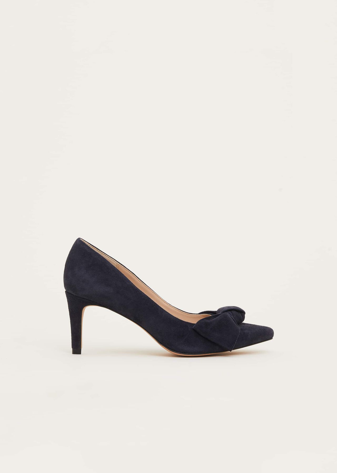 Sim Suede Bow Court Shoe | Phase Eight