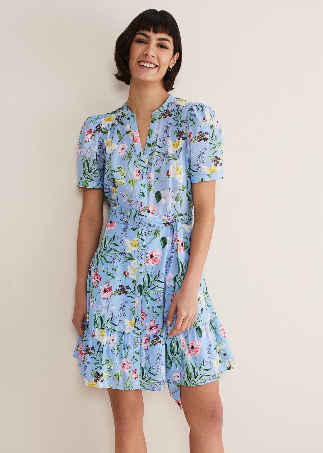 Velma Cotton Floral Mini Dress | Phase Eight UK