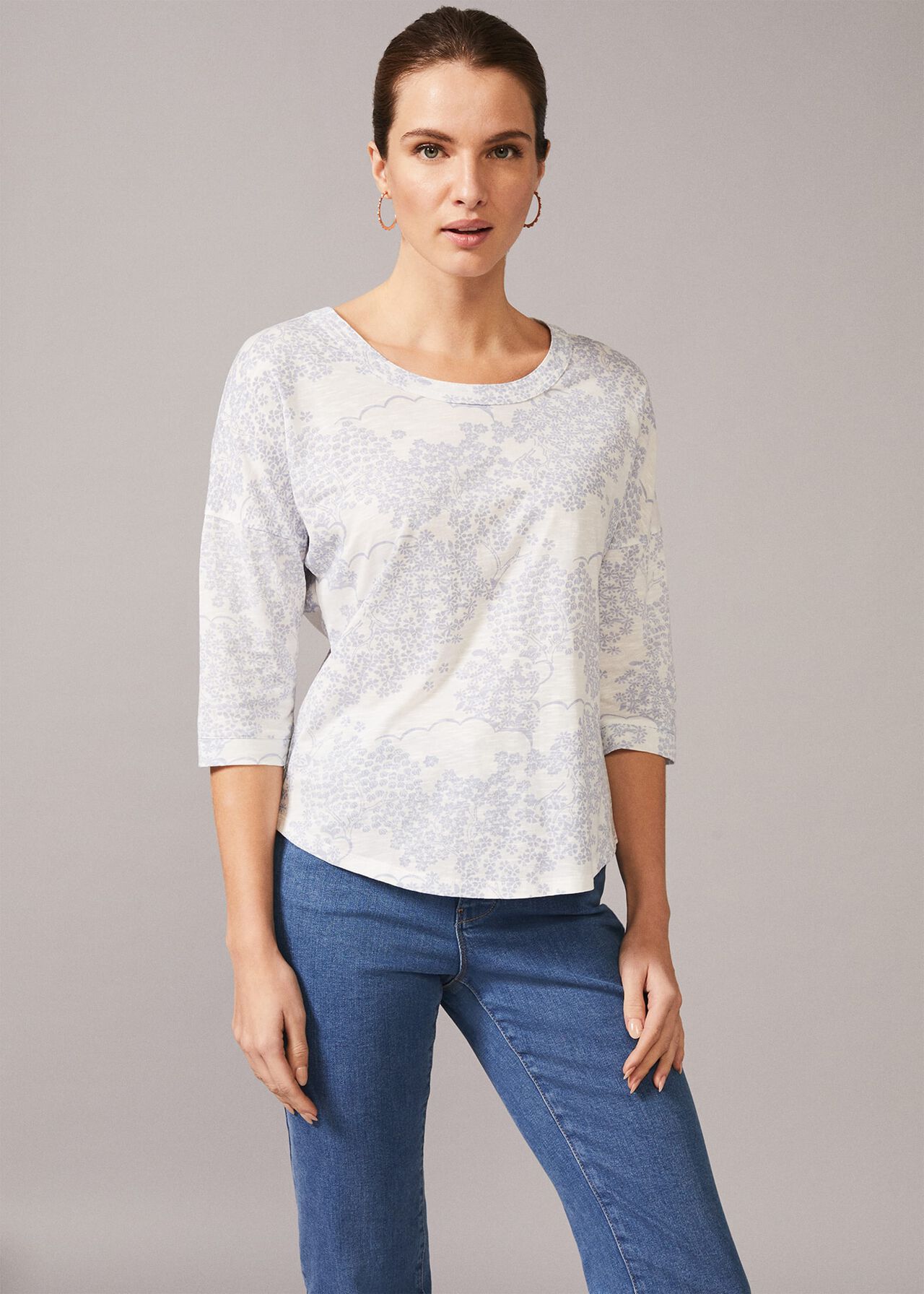 Belle Pagoda Print Top | Phase Eight