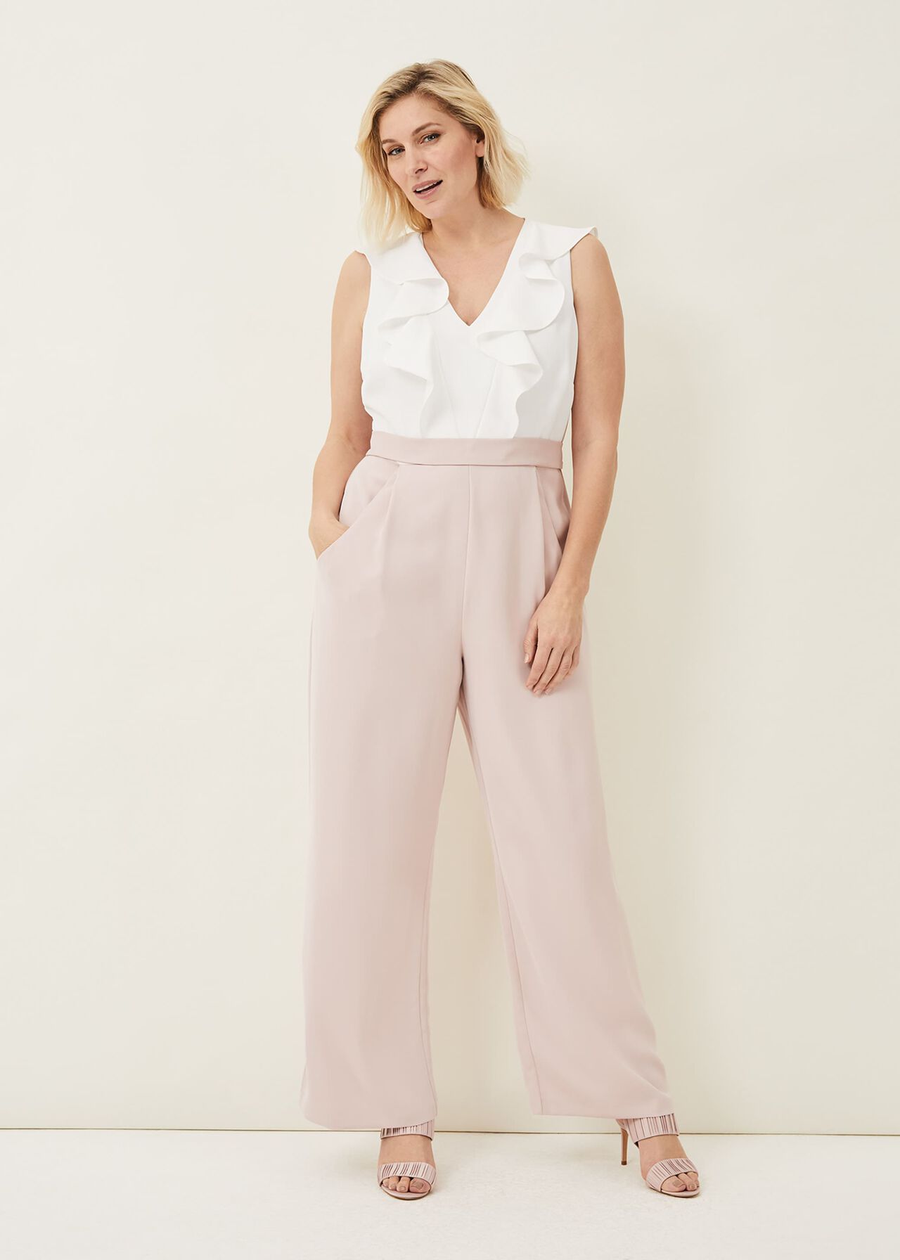 Linda Frill Jumpsuit | Phase Eight