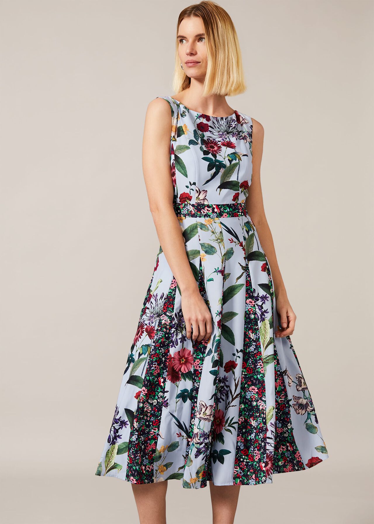 Trudy Patched Floral Dress | Phase Eight