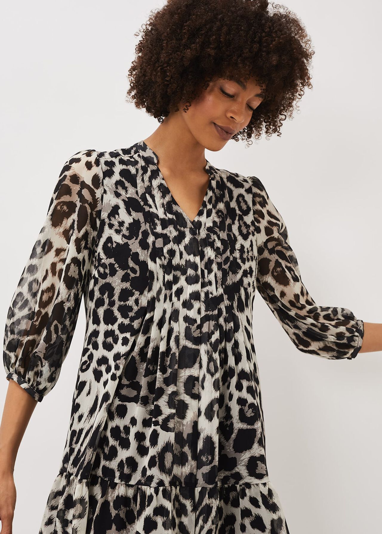 Penele Leopard Print Swing Dress | Phase Eight