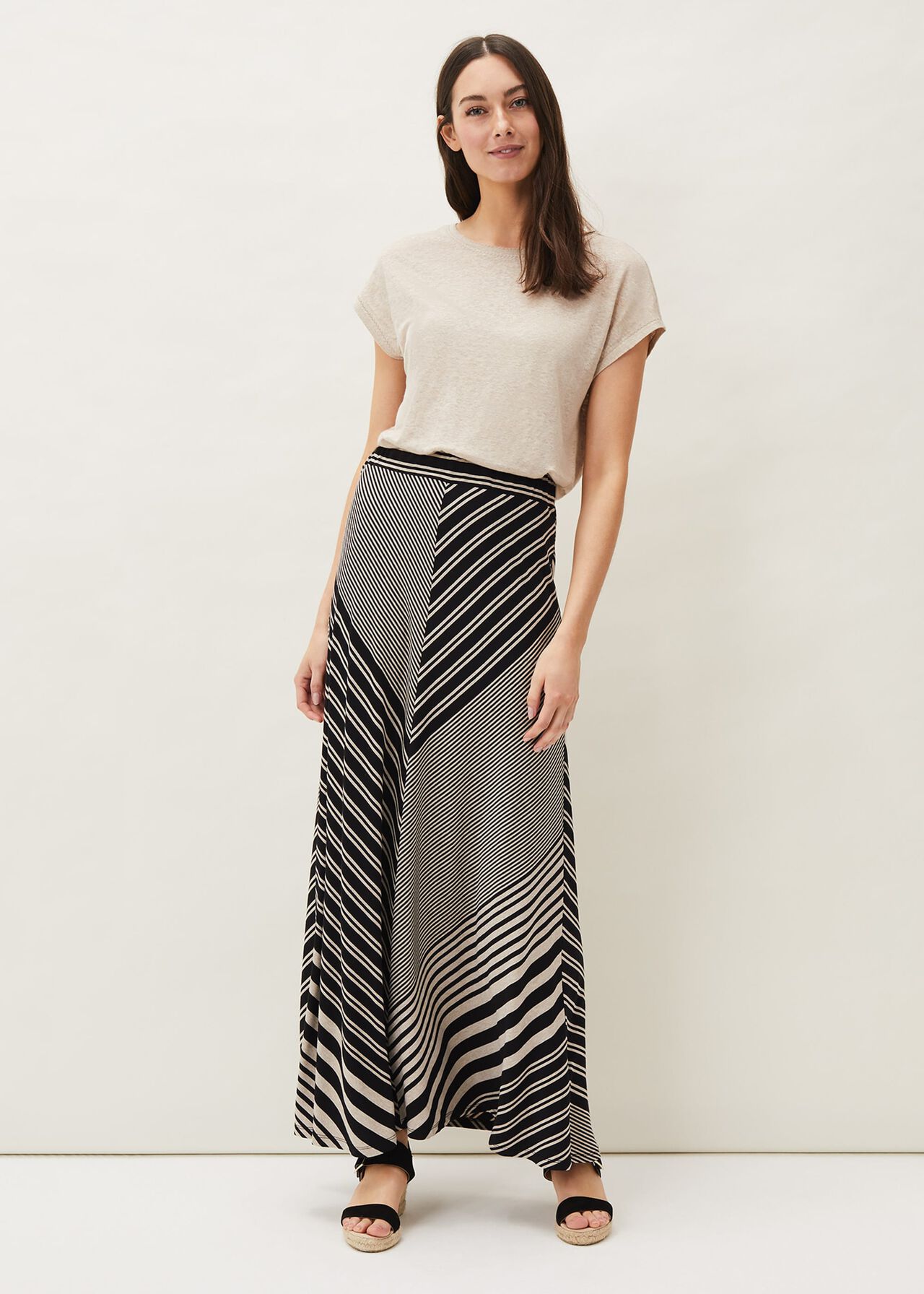 Roz Stripe Maxi Skirt