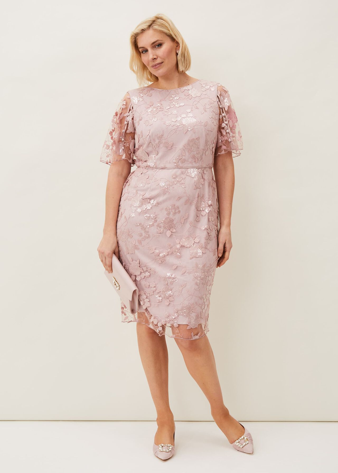 Harlow Sequin Lace Dress | Phase Eight