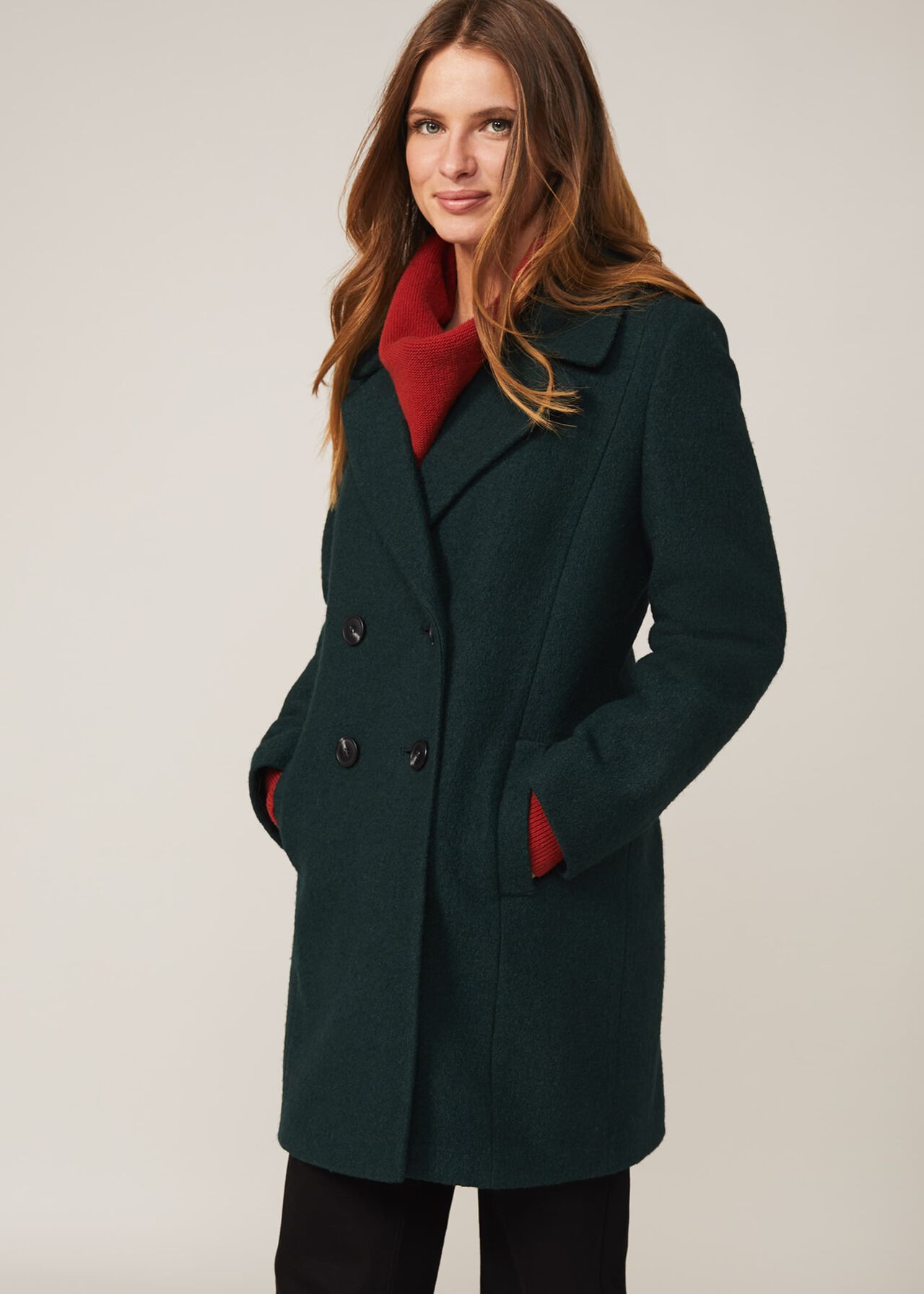 Lucine Double Breasted Wool Coat