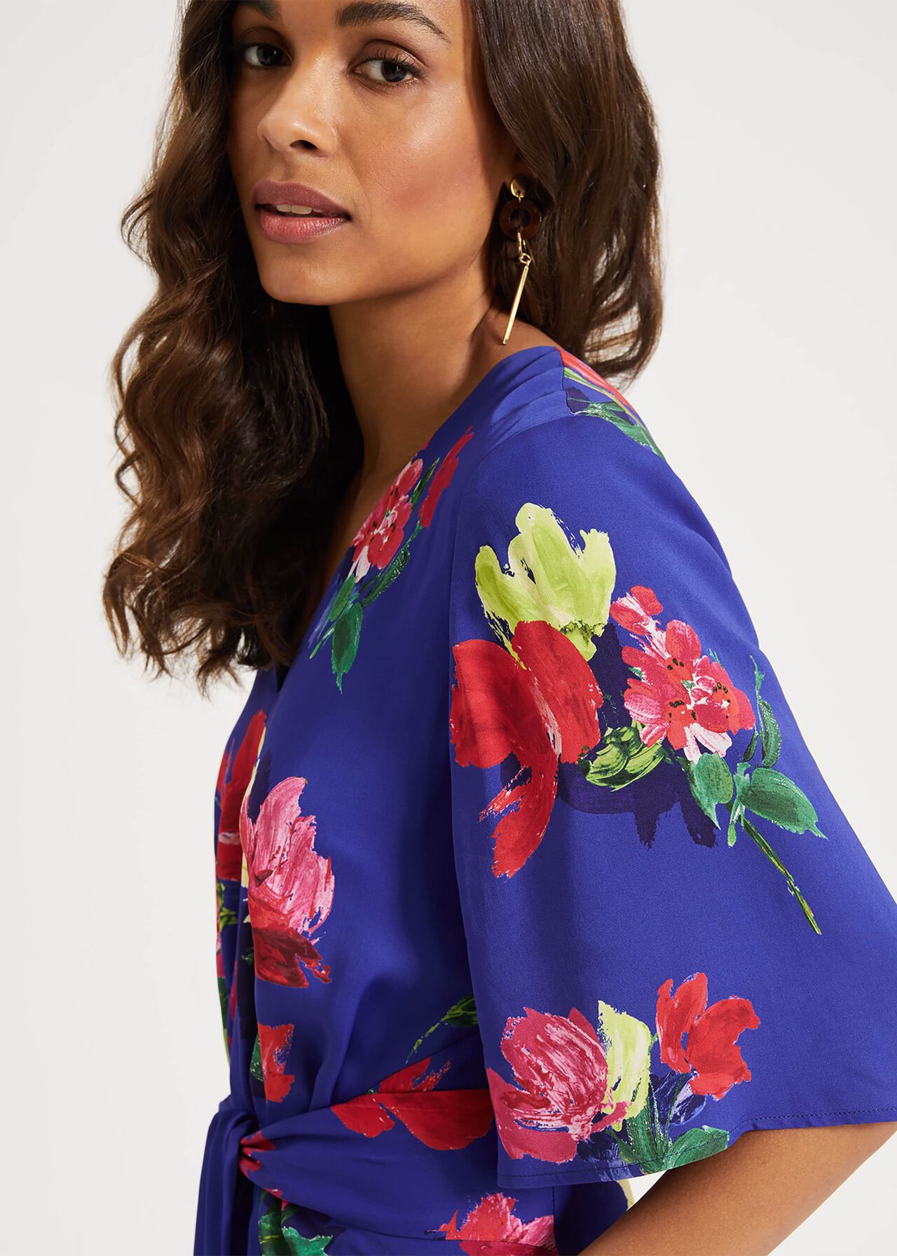 Darcy Printed Kimono Dress | Phase Eight