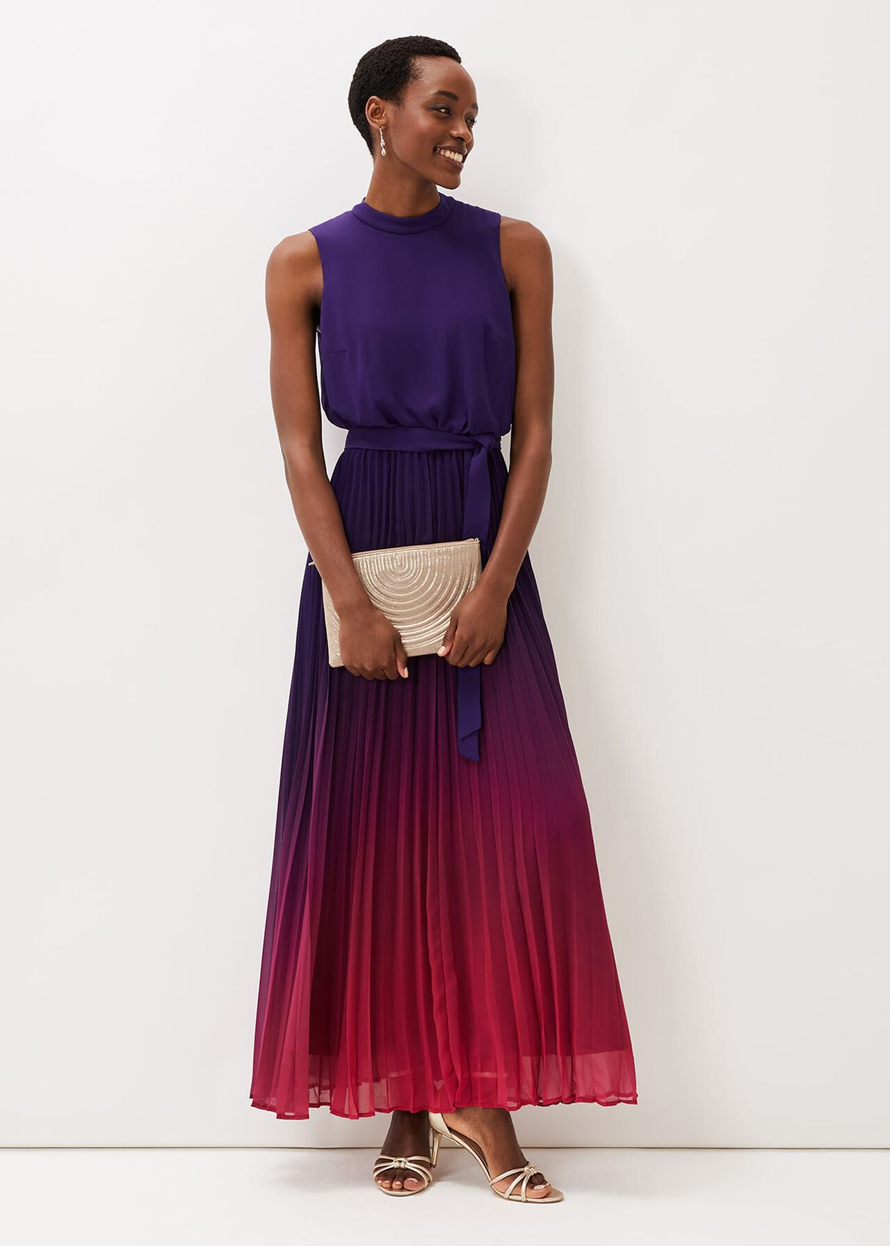 Lily Dip Dye Pleated Dress | Phase Eight