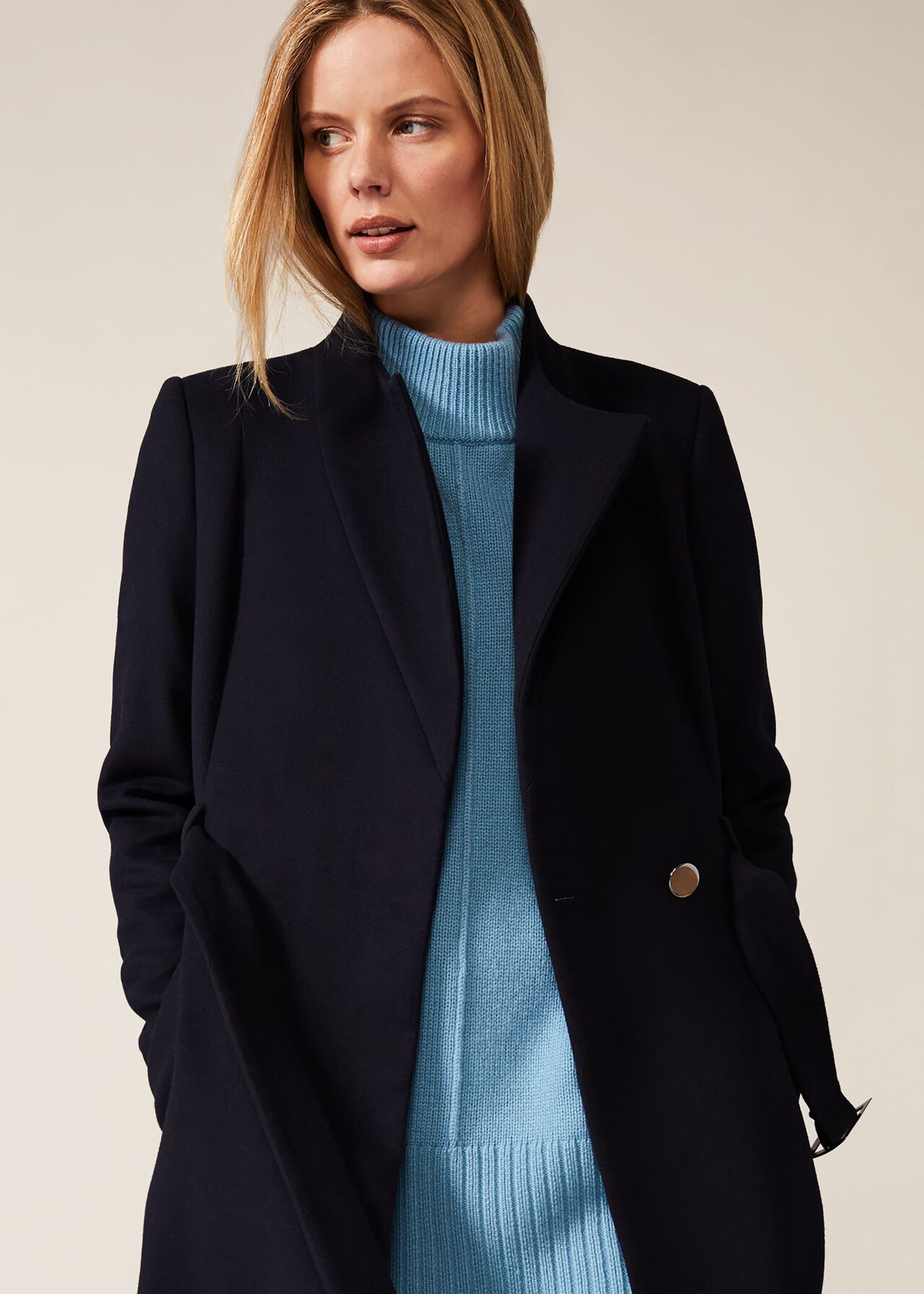 Susie Stand Up Collar Coat | Phase Eight
