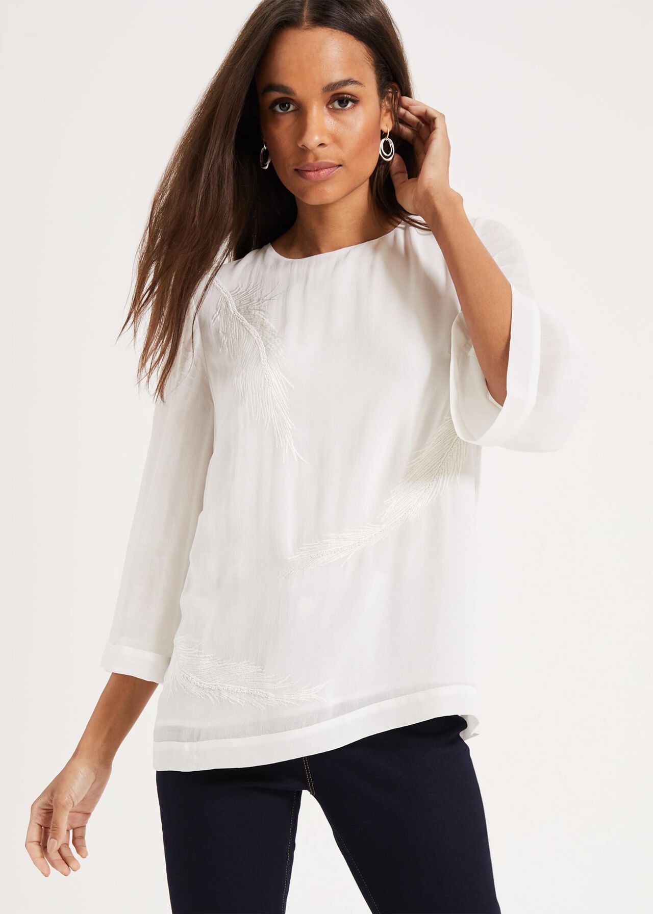Odette Feather Blouse | Phase Eight