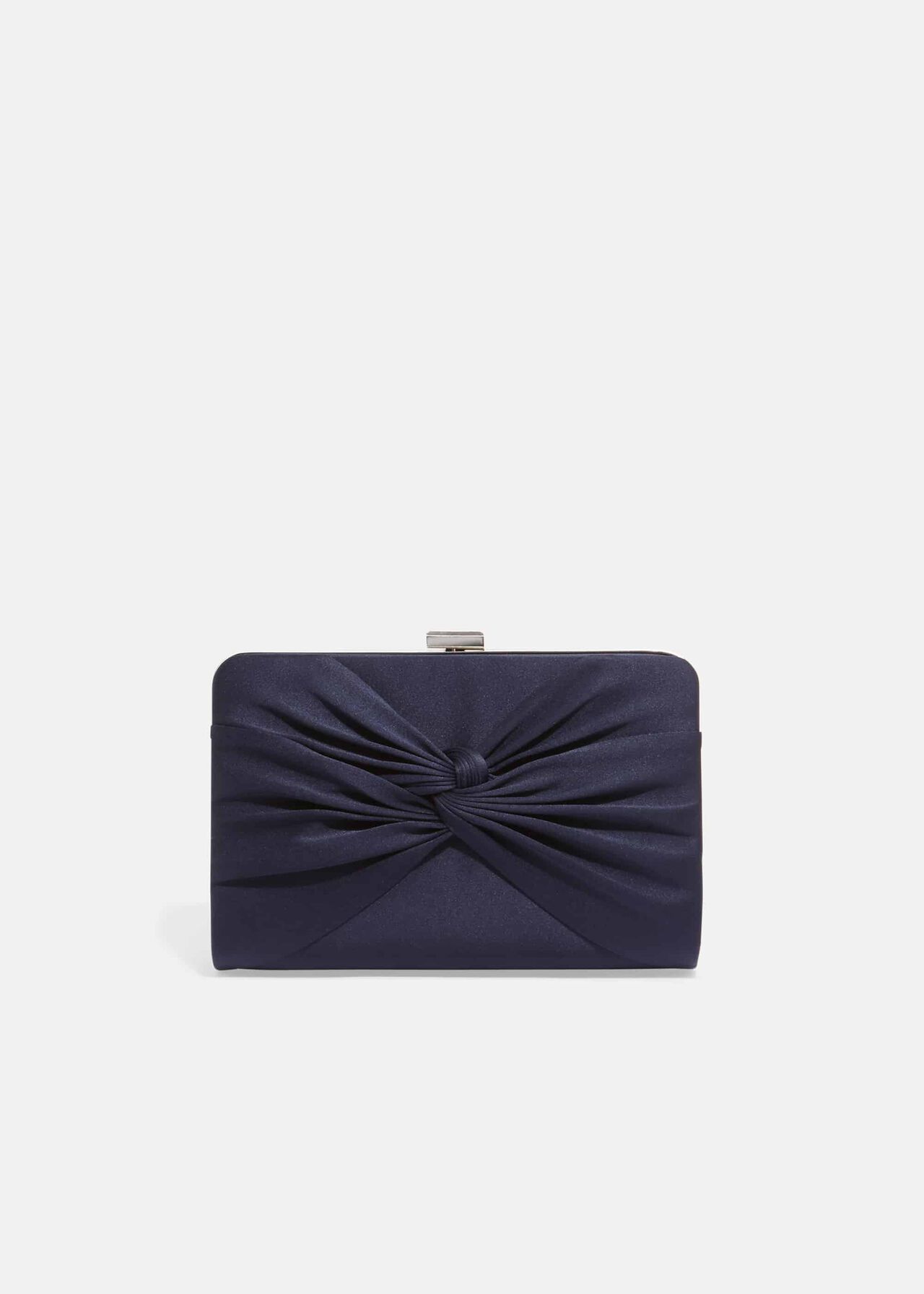 Kendall Satin Knot Front Clutch Bag | Phase Eight