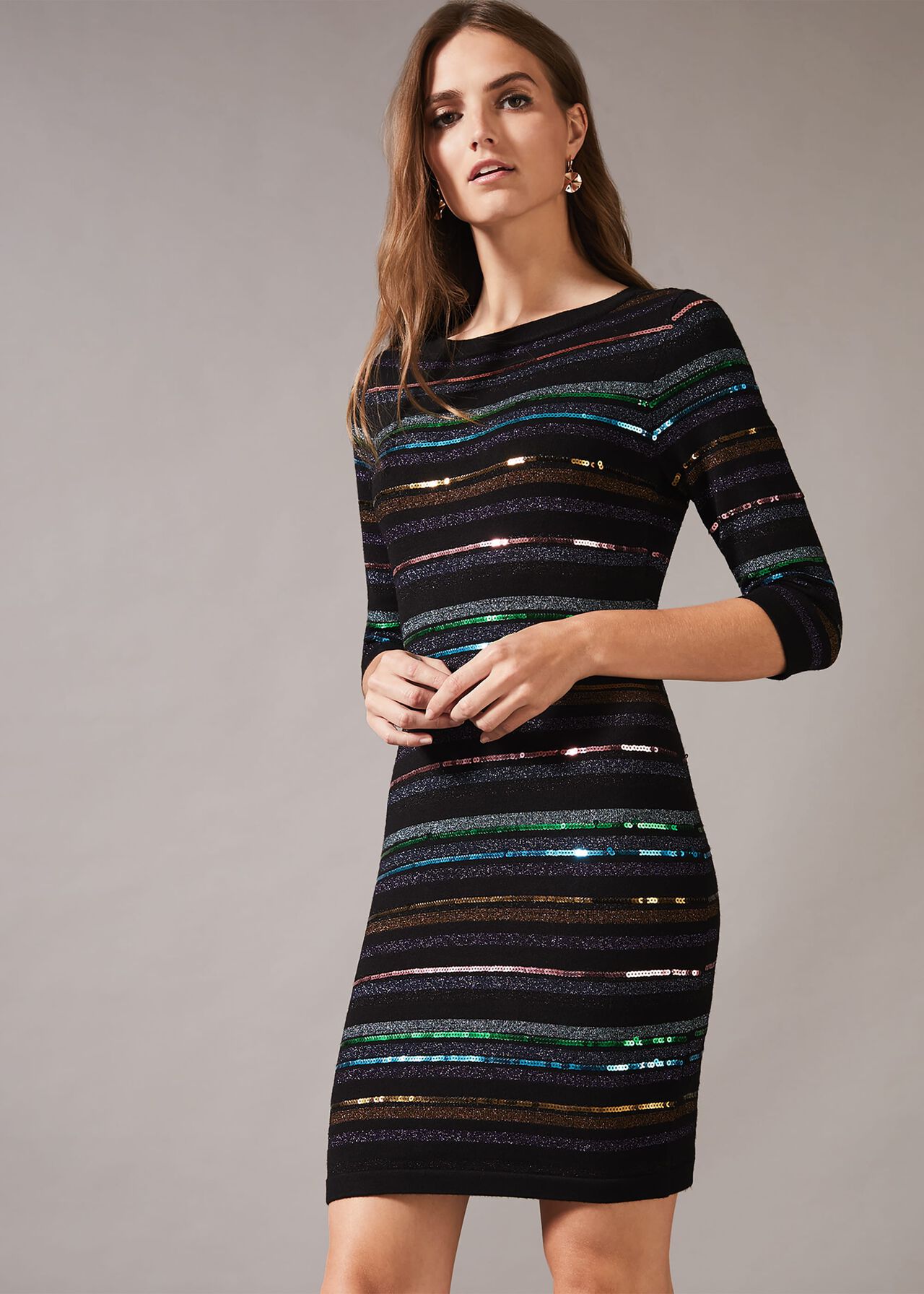 Jesse Sequin Knit Dress | Phase Eight