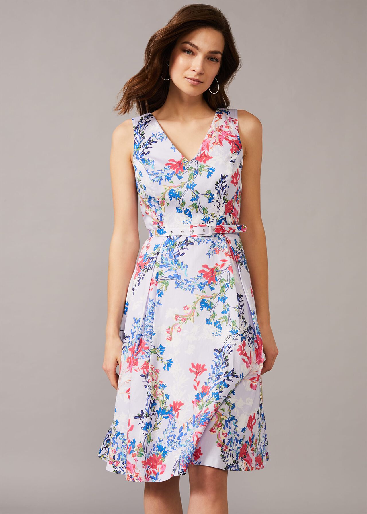 Robbie Floral Fit And Flare Dress | Phase Eight