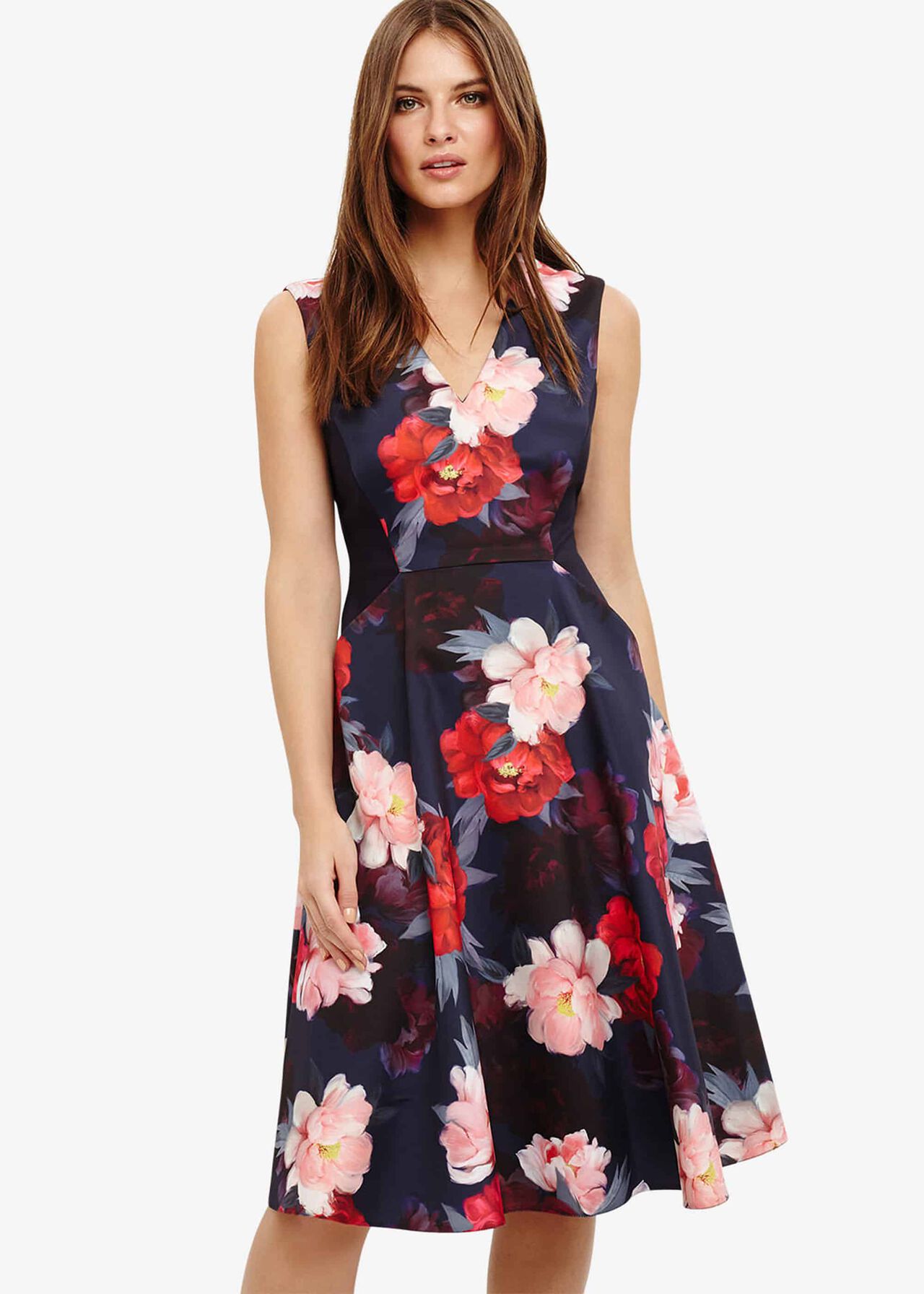 Elba Floral Fit And Flare Dress