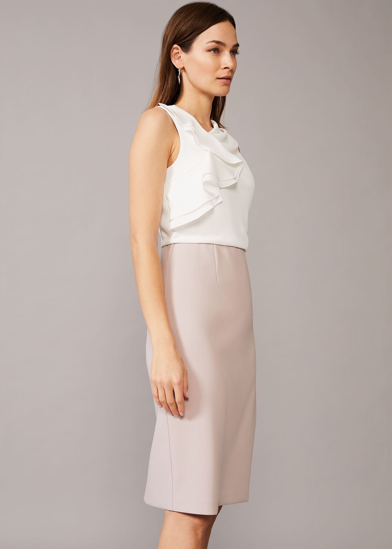 Maeve Frill Fitted Dress | Phase Eight
