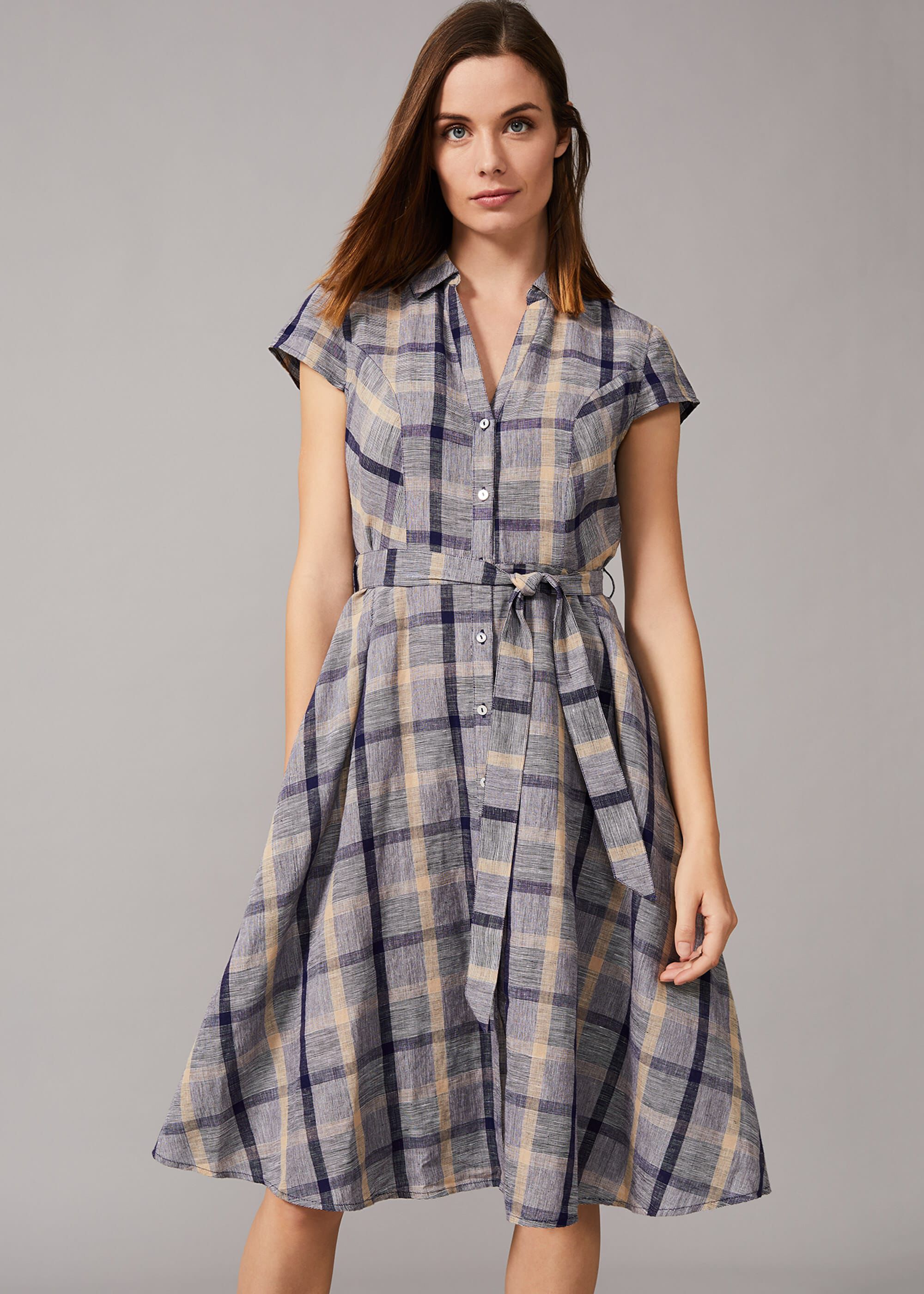 phase eight check dress