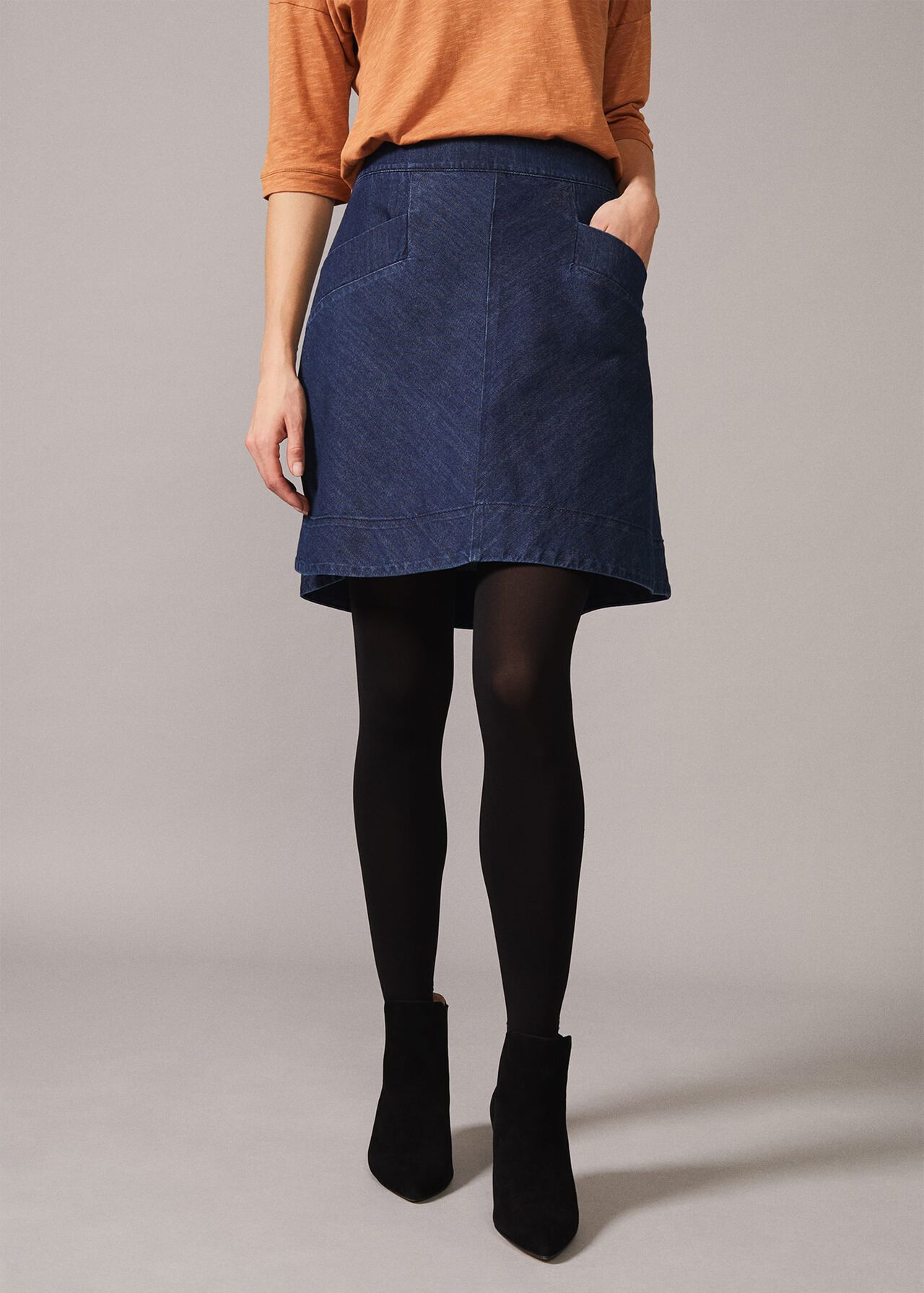 Inkiri A-Line Denim Skirt | Phase Eight